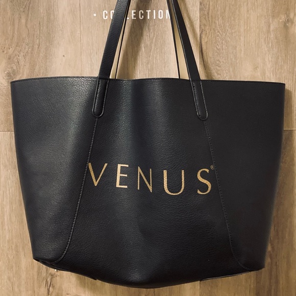 Venus Oversized Tote Bag ~ Reversible Black or Gold - Picture 3 of 5